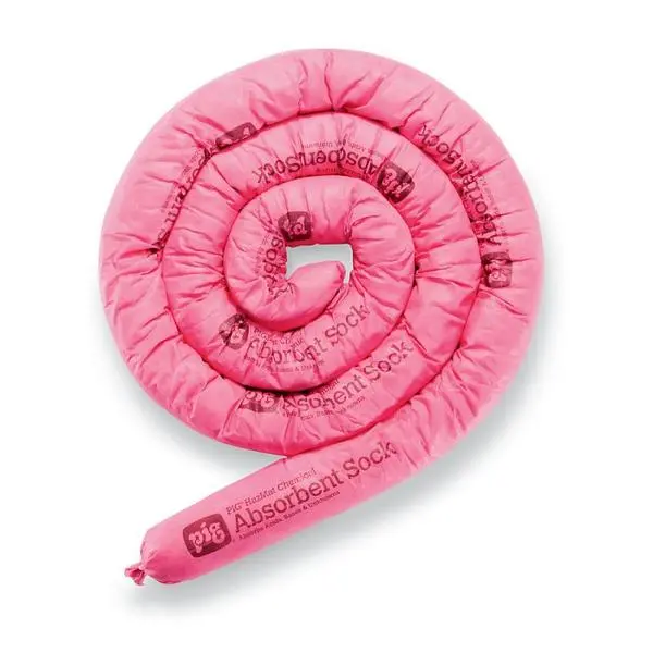 K 9212.0006 CALCETA ABSORBENTE PARA MATERIALES HAZ MAT 8 cm D. X 117 cm LARGO BOLSA C/6 PZAS. MARCA: KARAL